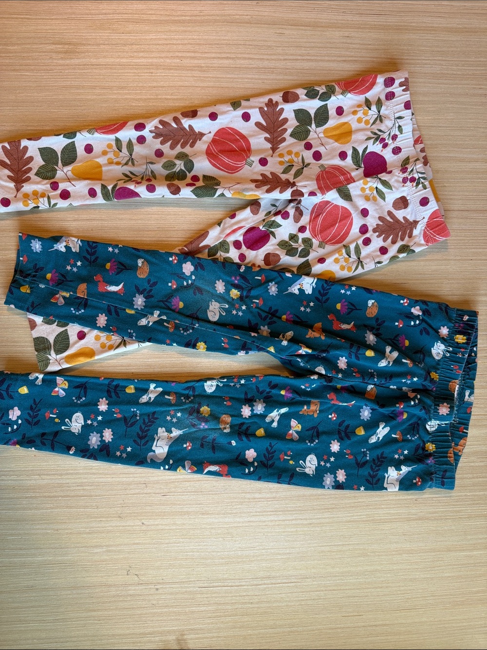 Pair of Fall/Thanksgiving Themed Leggings, Girls 4T